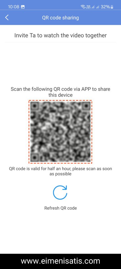 QR Code اشتراک گذاری دوربین در نرم افزار p6slite